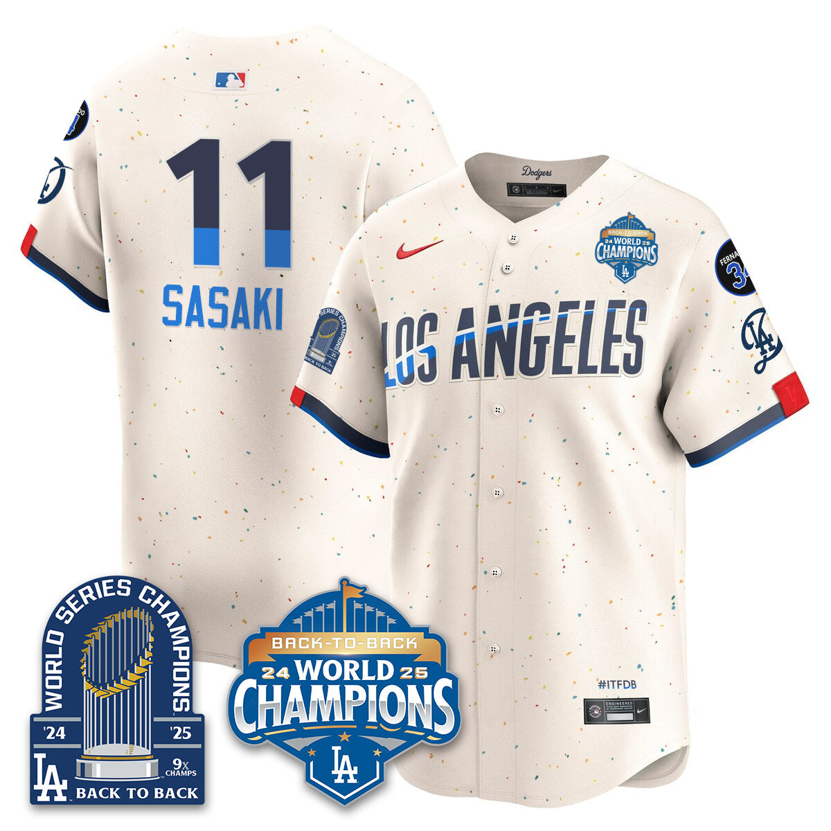 LAD Alternate  Vapor Limited Jersey - 9x Champs - All Stitched