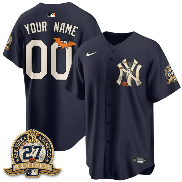 New York Yankees Halloween 2026 Vapor Limited Custom Jersey - Stitched