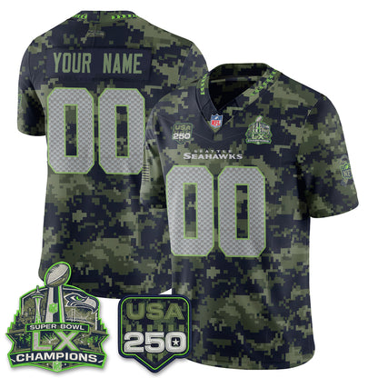 SEA 2026 Salute to Service Edition Vapor Custom Jersey - Stitched