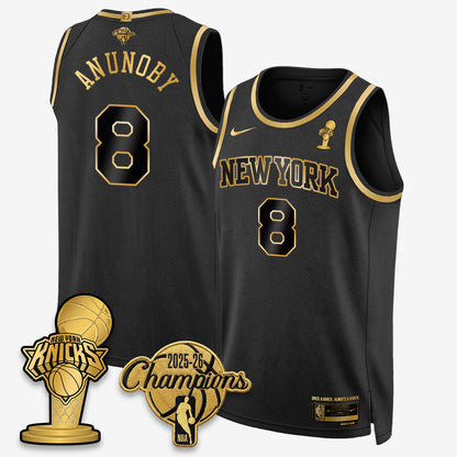 New York Knicks 2026 NBA Champions Gold Edition Vapor Jersey - Stitched