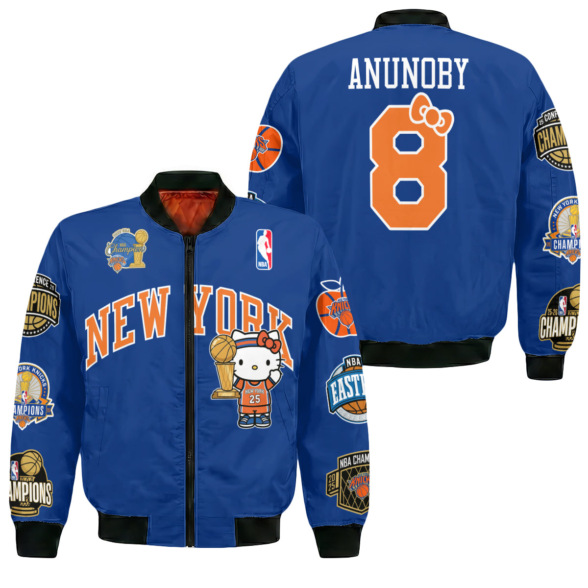 New York Knicks 2026 NBA Finals Champions Limited Edition Bomber Jacket V3- Printed