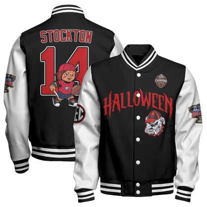 GB x Killer Doll Horror Movie Halloween 2026 Edition Baseball Jacket - Printed