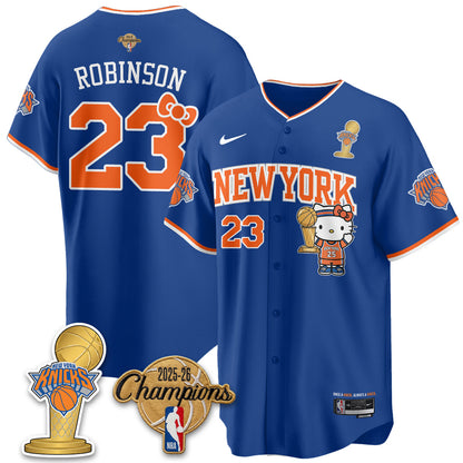 NYK 2026 NBA Champions x Meow Kitty Vapor Jersey - Stitched-NHM