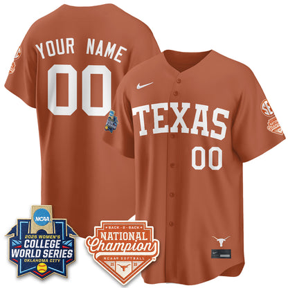TEX Softball 2026 World Series (WCWS) Vapor Premier Limited Custom Jersey - B2B Champs - All Stitched