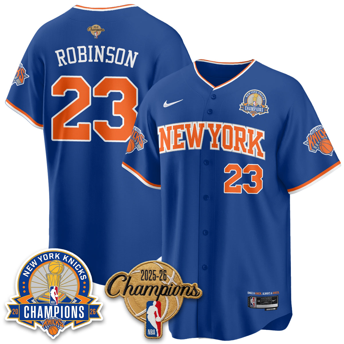New York Knicks 2026 NBA Champions Special Edition Vapor Jersey V2- Stitched