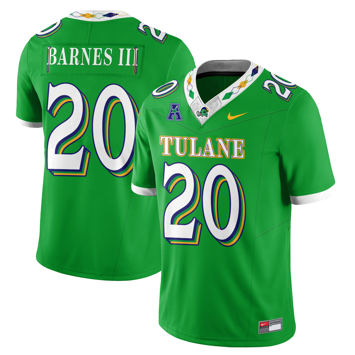 Tulane Green Wave 2026 City Football Vapor Jersey - Stitched