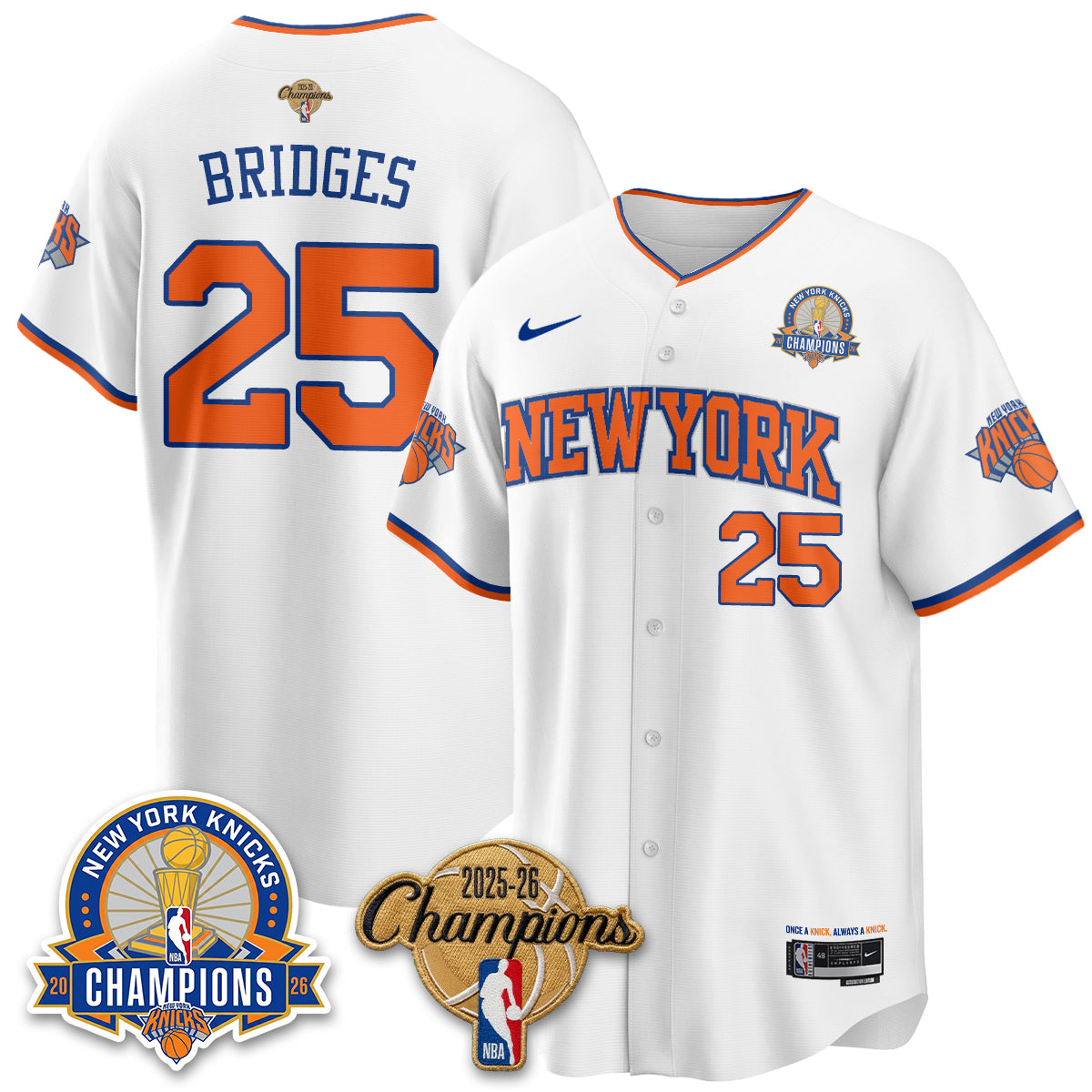 New York Knicks 2026 NBA Champions Special Edition Vapor Jersey V2- Stitched