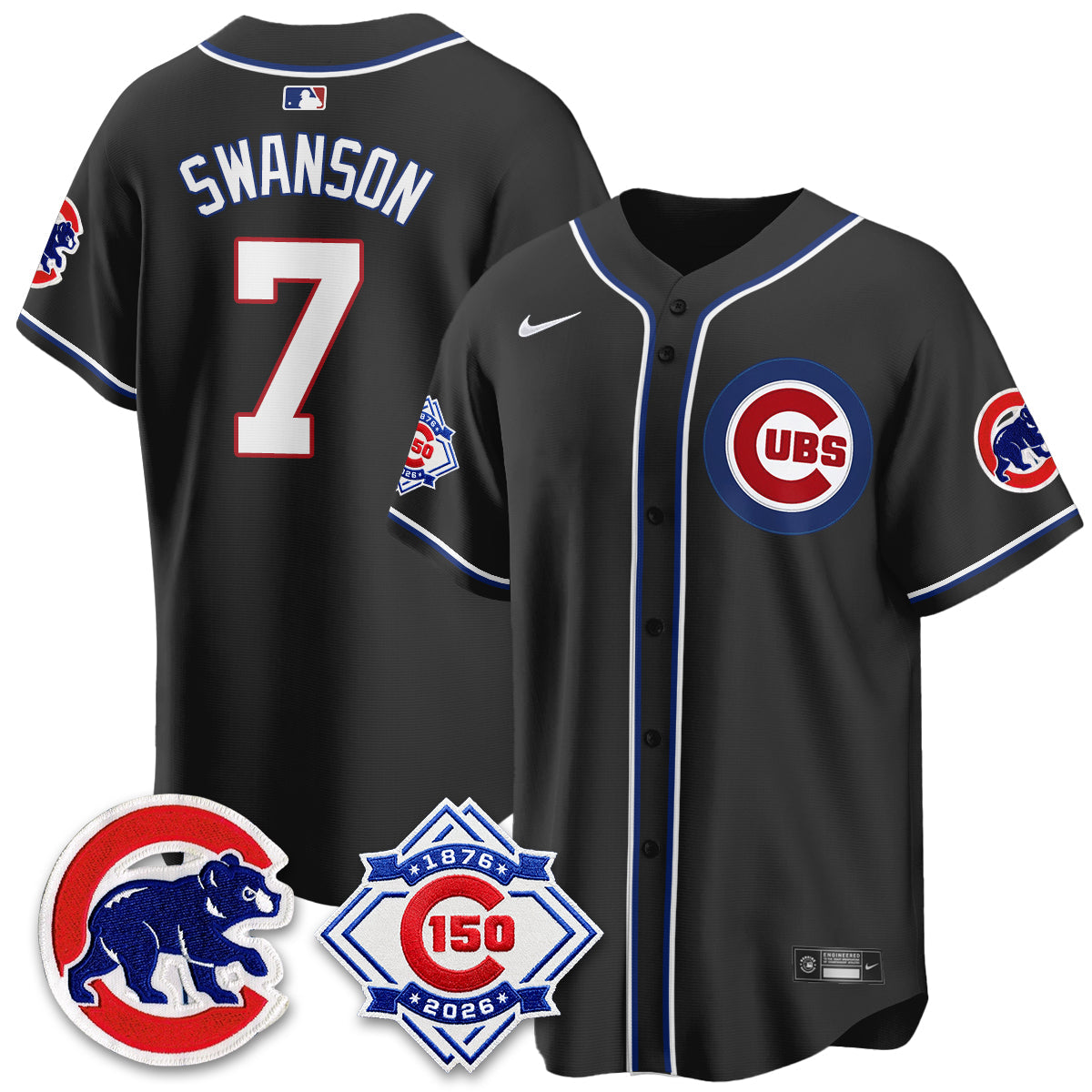 CHC 150th Anniversary Black Out Style Vapor Premier Limited Jersey - Stitched