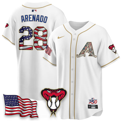 Arizona Diamondbacks 2026 Independence Day USA Vapor Limited Jersey - Stitched-NHM