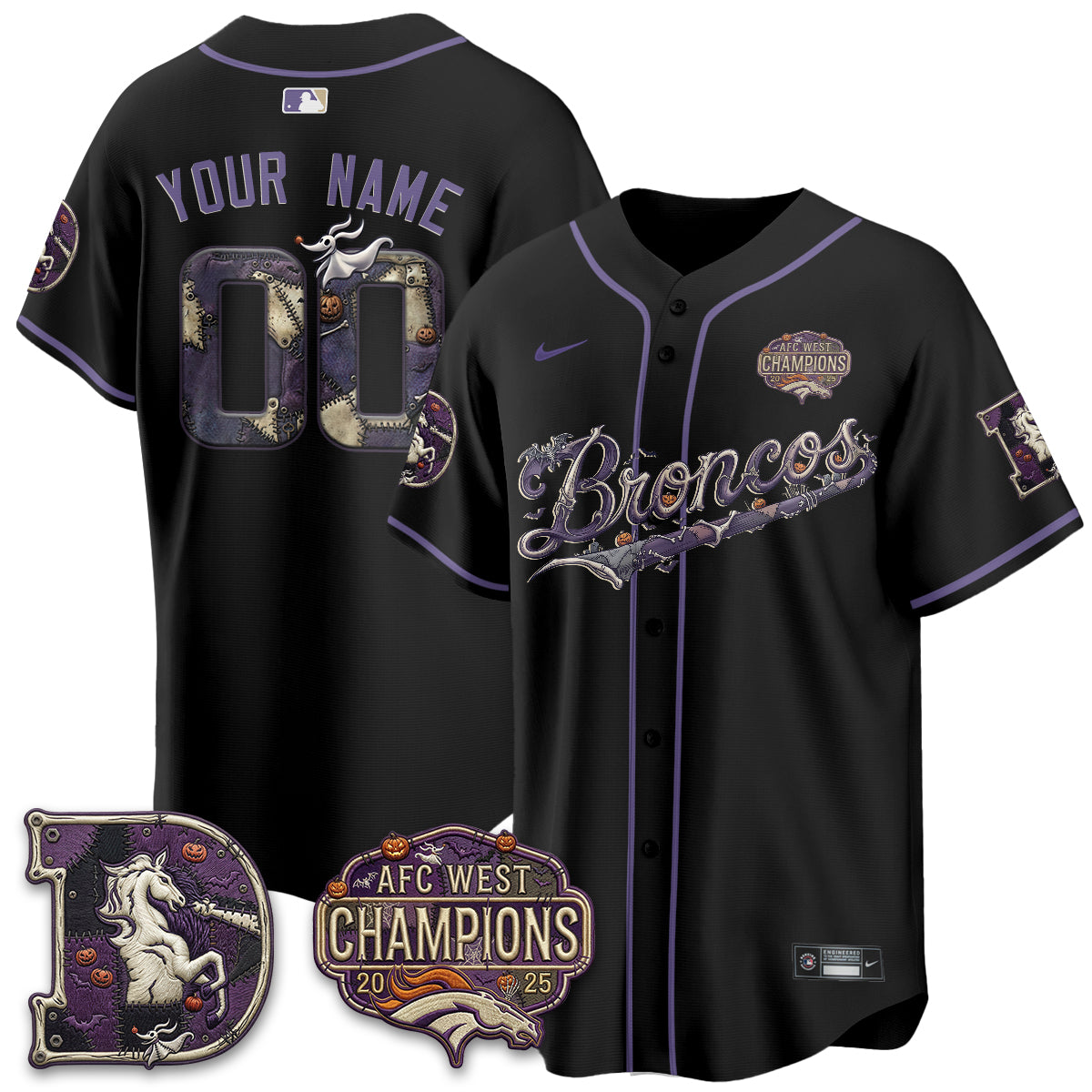 DEN 2026 Nightmare Edition Vapor Custom Baseball Jersey - Stitched