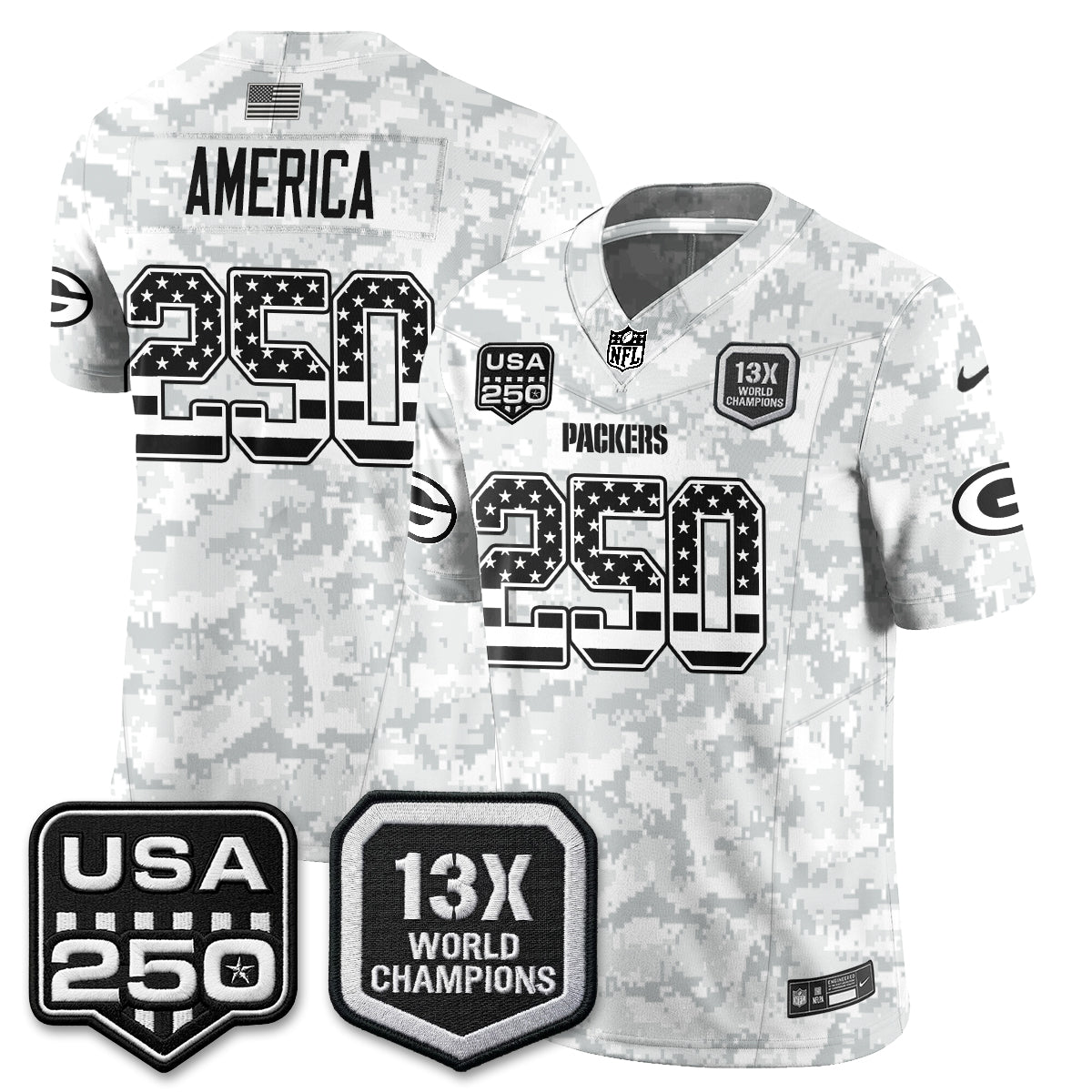 GB 2026 Salute To Service Edition Vapor Jersey - Stitched