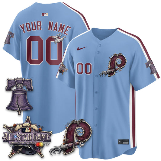 Custom Philadelphia Phillies Nightmare Edition Vapor Jersey - Printed