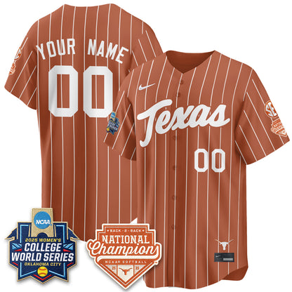 TEX Softball 2026 World Series (WCWS) Vapor Premier Limited Custom Jersey - B2B Champs - All Stitched