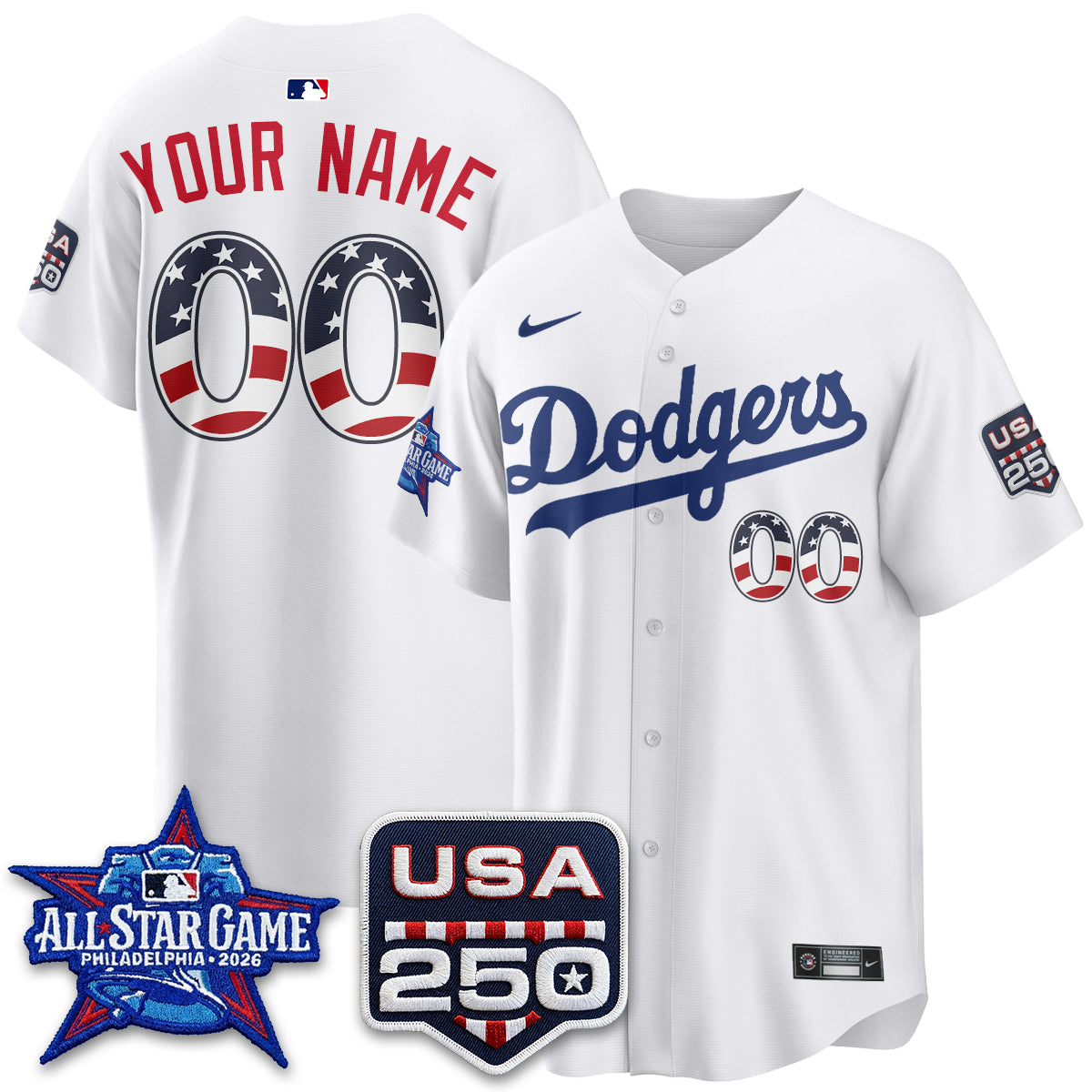 Los Angeles Dodgers 2026 All Star Edition Vapor Custom Jersey- Stitched