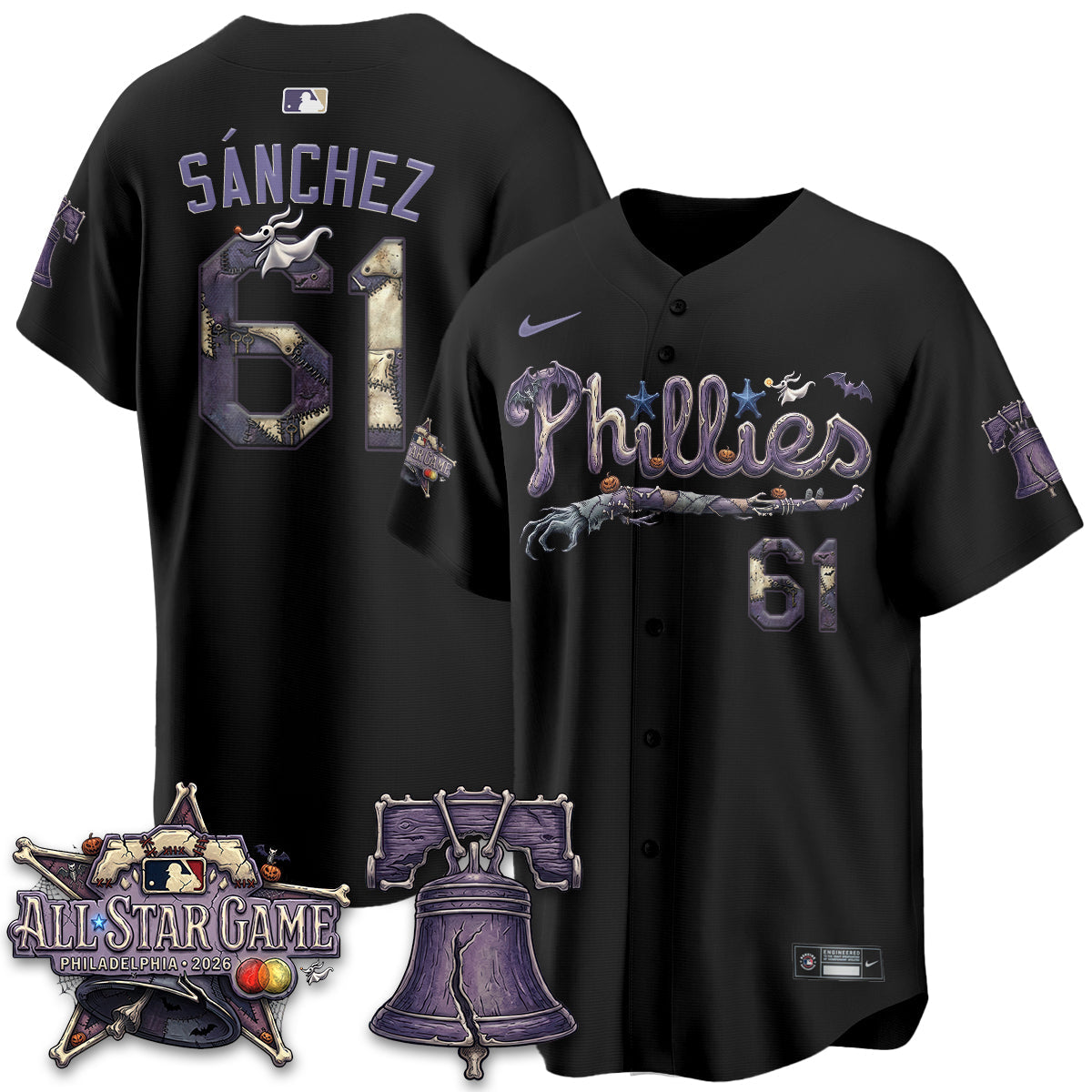 Philadelphia Phillies Nightmare Edition Vapor Jersey - Printed-NHM