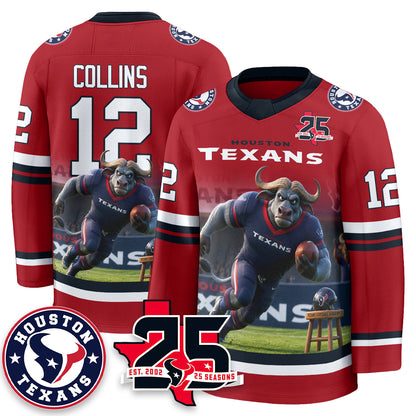 Houston Texans x Bull Chief Edition Hockey Jersey - Printed