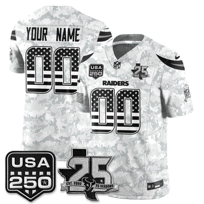 HOU 2026 Salute to Service Edition Vapor Custom Jersey - Stitched