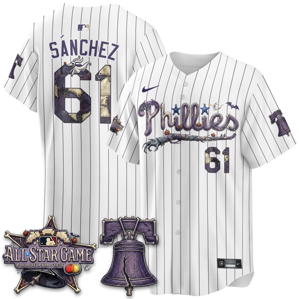 Philadelphia Phillies Nightmare Edition Vapor Jersey - Printed-NHM
