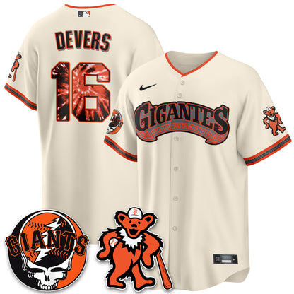 San Francisco Giants x Grateful Dead Vapor Jersey - Stitched