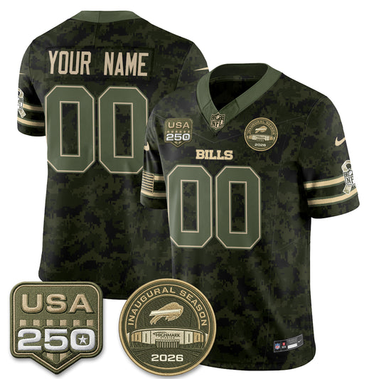 BUF 2026 Salute to Service Edition Vapor Custom Jersey - Stitched