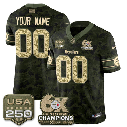 PIT 2026 Salute to Service Edition Vapor Custom Jersey V2- Stitched