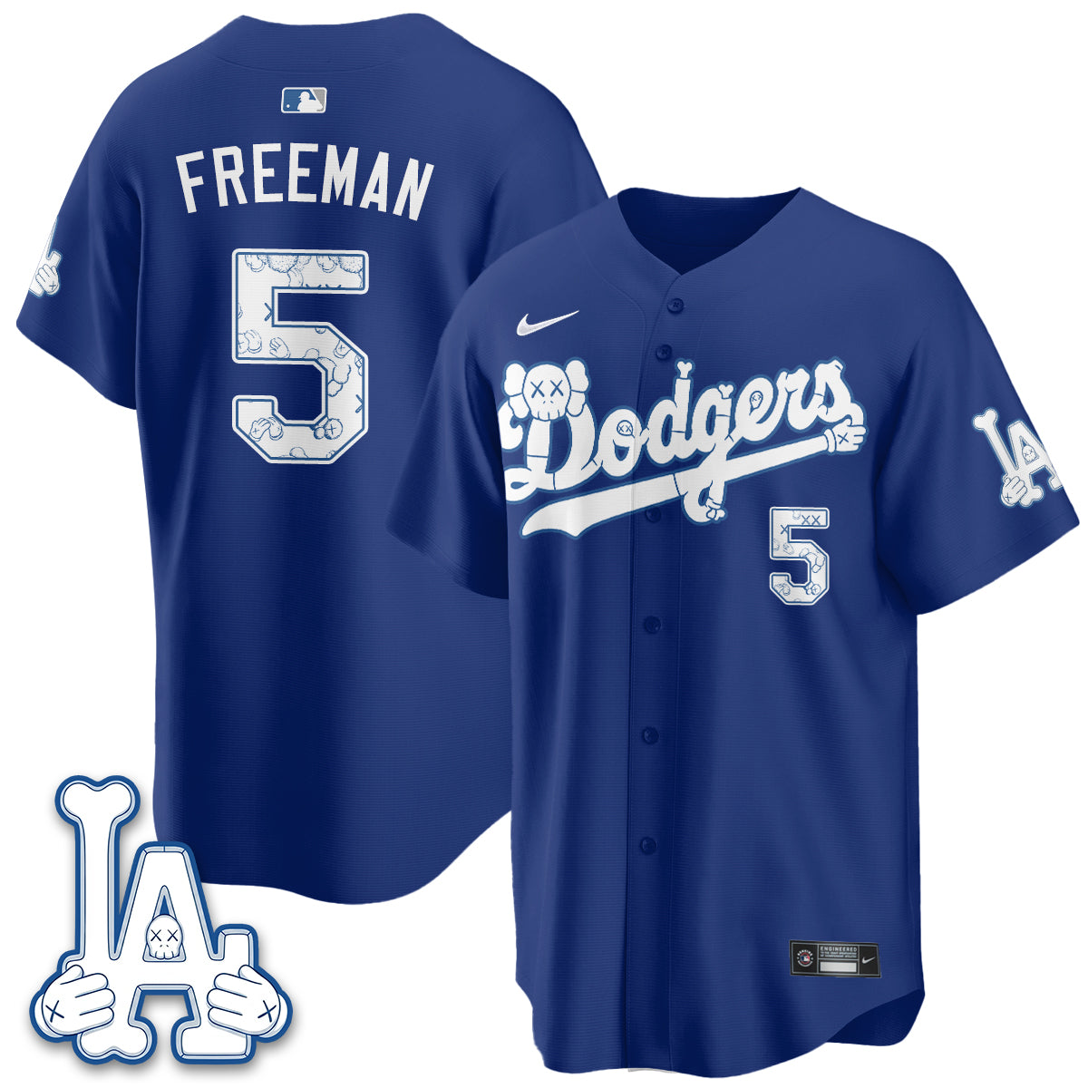 Los Angeles Dodgers x KAWS Edition Vapor Jersey V2- Stitched