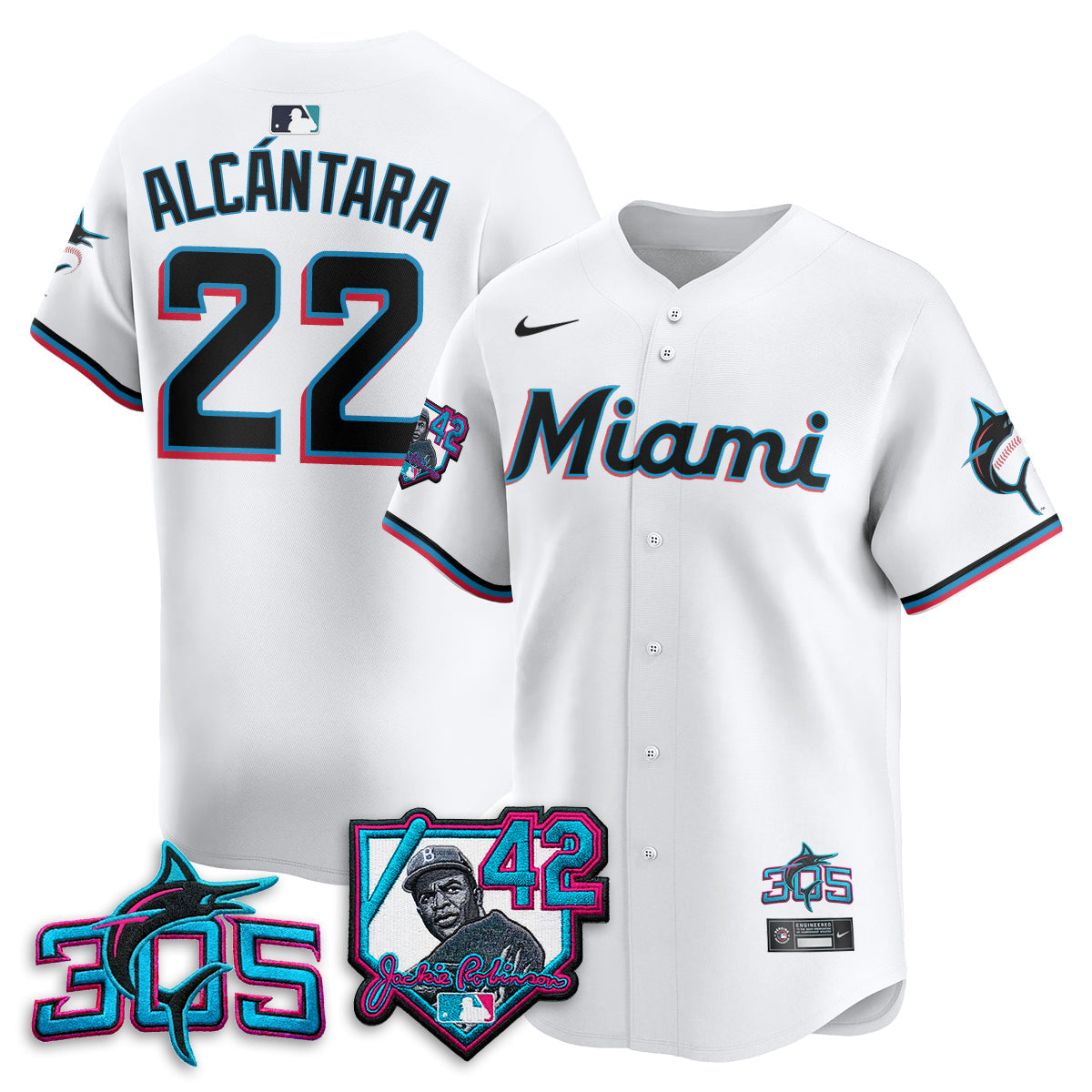 MIA 2026 Jackie Robinson New Era Vapor Limited Jersey - Stitched