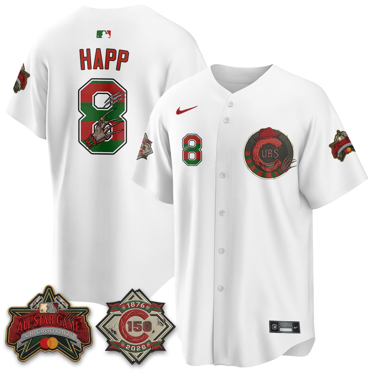 Chicago Cubs A Nightmare on Wrigley Field Edition Vapor Jersey - Stitched-NHM