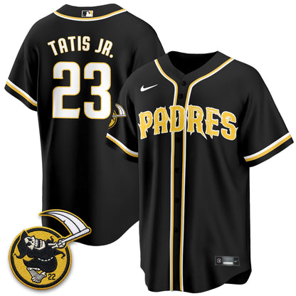 San Diego Padres x Grim Reaper Vapor Jersey - Stitched