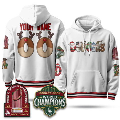 Los Angeles Dodgers 2026 Xmas Edition Custom Hoodie - Stitched
