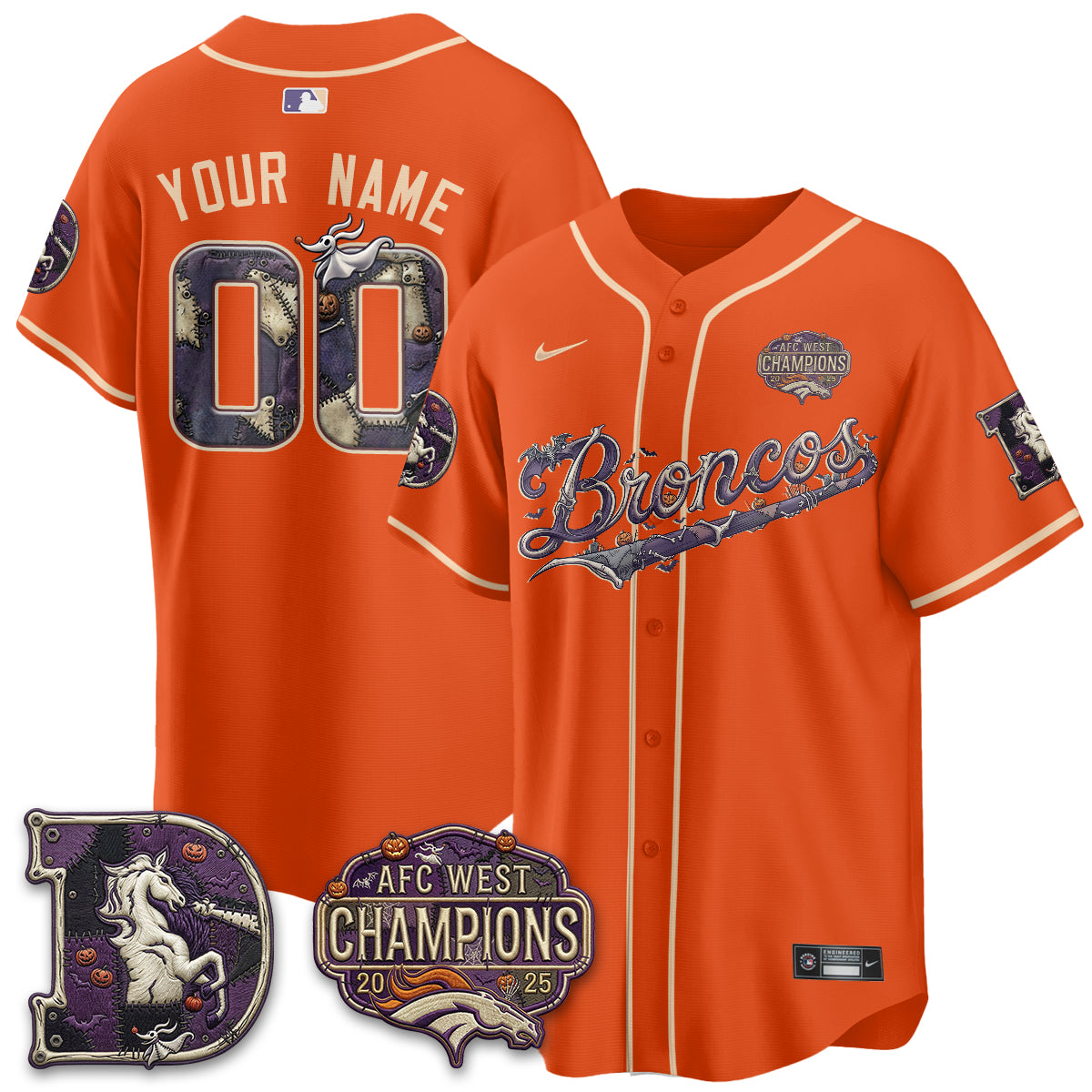 DEN 2026 Nightmare Edition Vapor Custom Baseball Jersey - Stitched