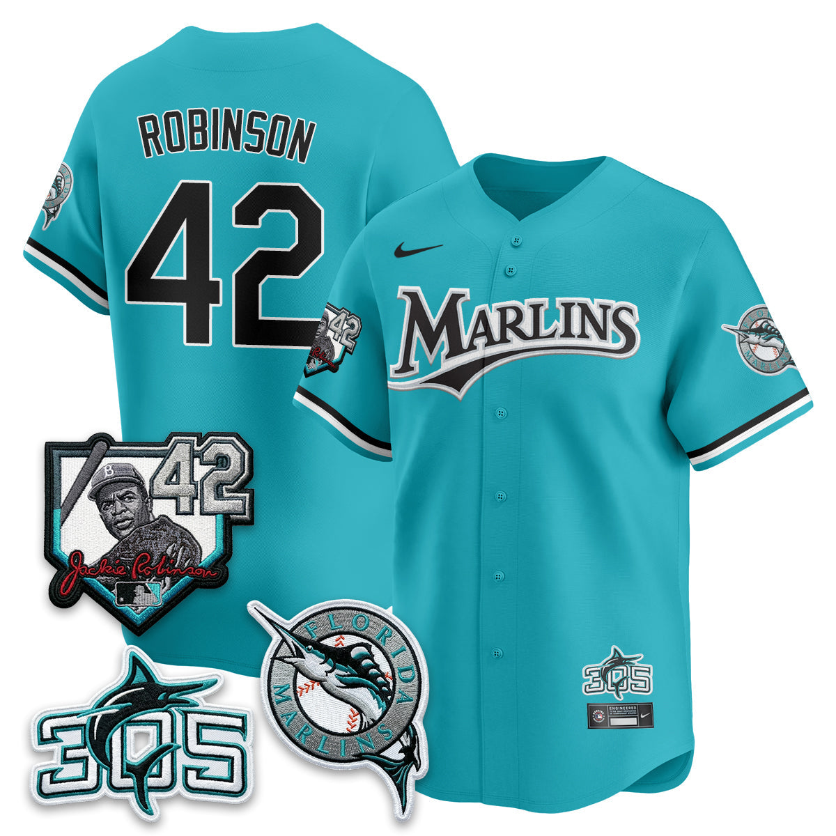 MIA 2026 Throwback Jackie Robinson New Era Vapor Limited Jersey - Stitched