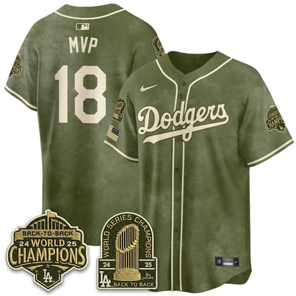 LAD New Era Olive 2026 Armed Forces Day Jersey -All Stitched