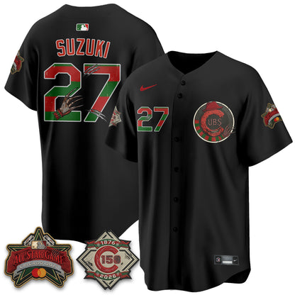 Chicago Cubs A Nightmare on Wrigley Field Edition Vapor Jersey - Stitched-NHM