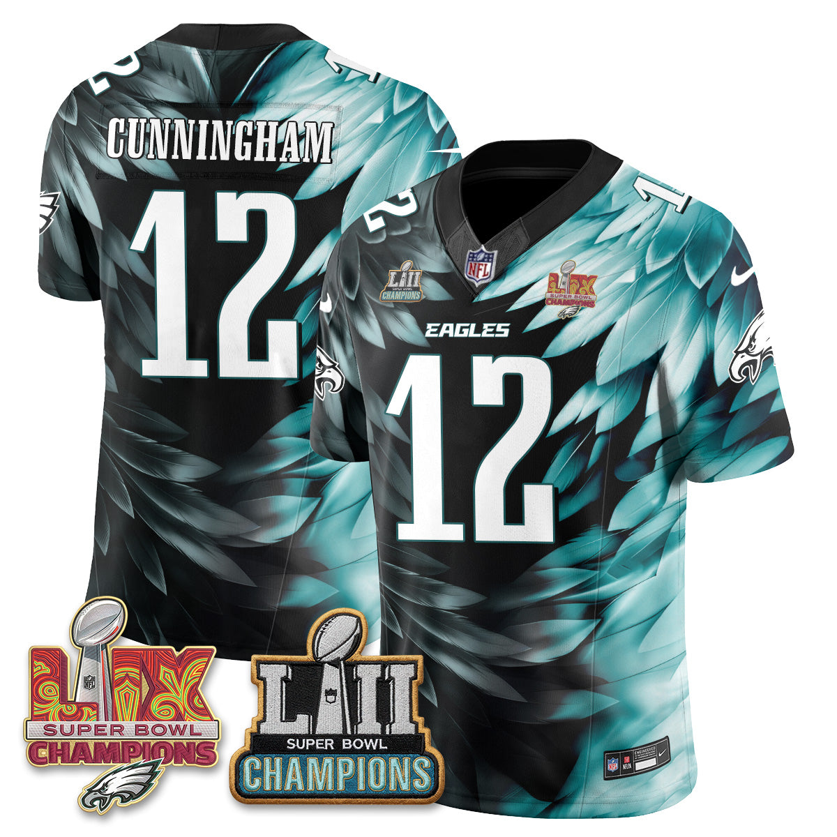 Philadelphia Eagles Fangear Edition Vapor Jersey - Stitched-NHM