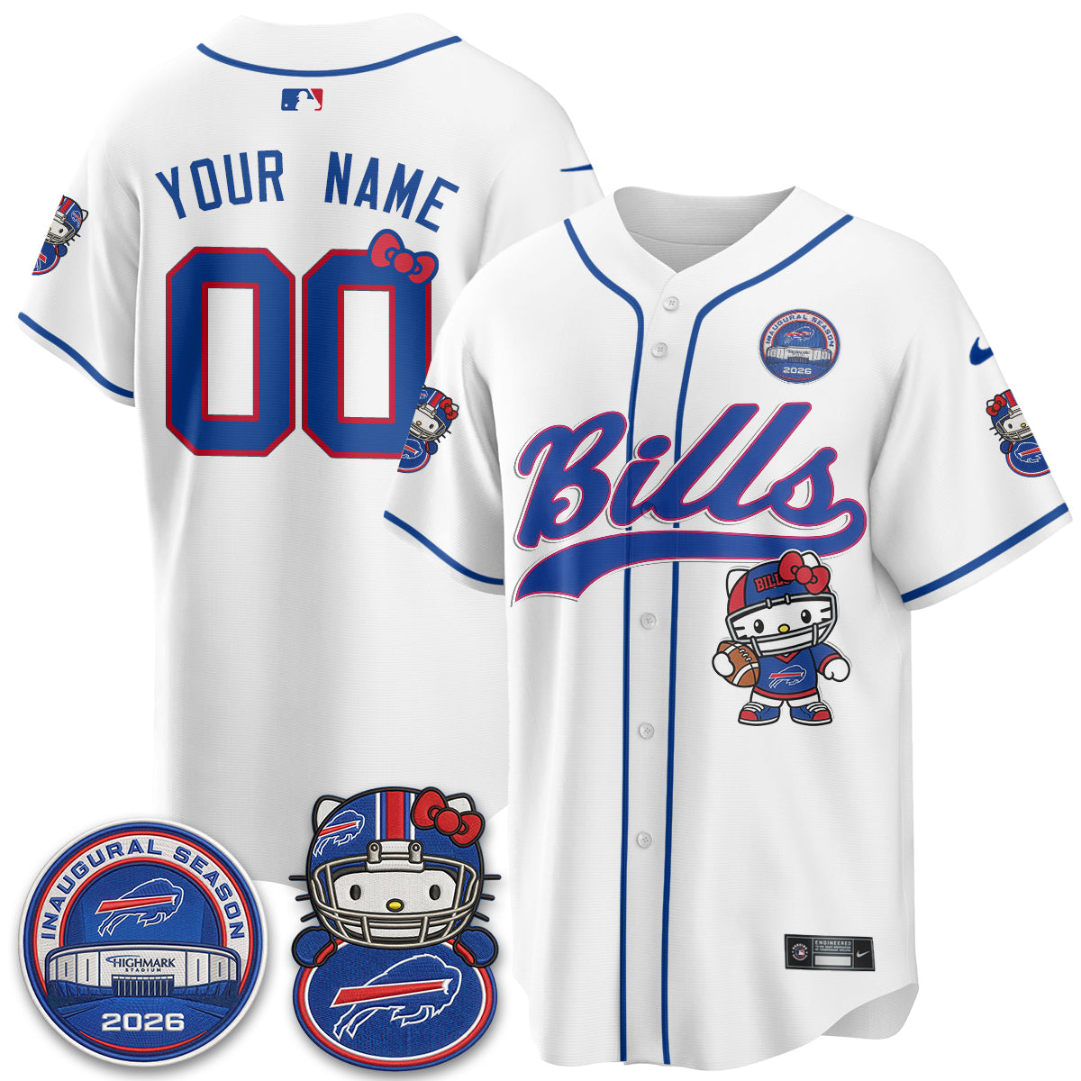 BUF x Meow  Vapor Custom Baseball Jersey - Stitched