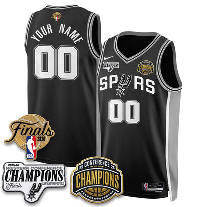 SAS 2026 NBA Western Conference Champions Vapor Custom Jersey - Stitched