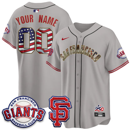 San Francisco Giants2026 Independence Day USA Custom Jersey - All Stitched