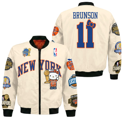 New York Knicks 2026 NBA Finals Champions Limited Edition Bomber Jacket V3- Printed
