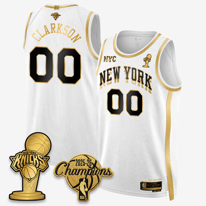 New York Knicks 2026 NBA Champions Gold Edition Vapor Jersey - Stitched