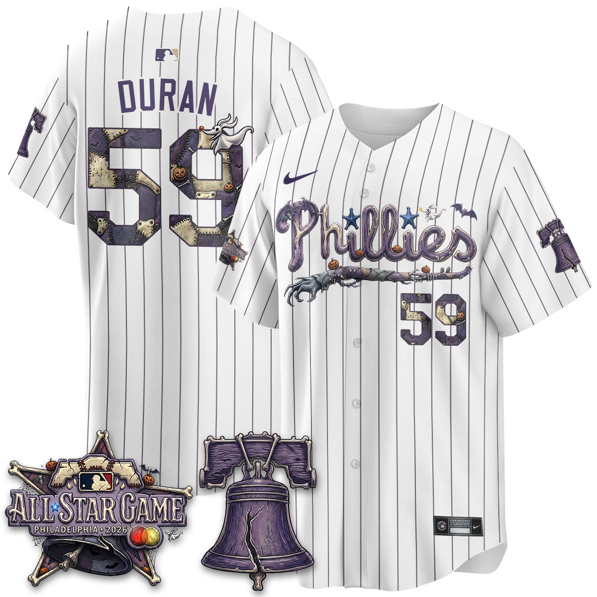 Philadelphia Phillies Nightmare Edition Vapor Jersey - Printed-NHM