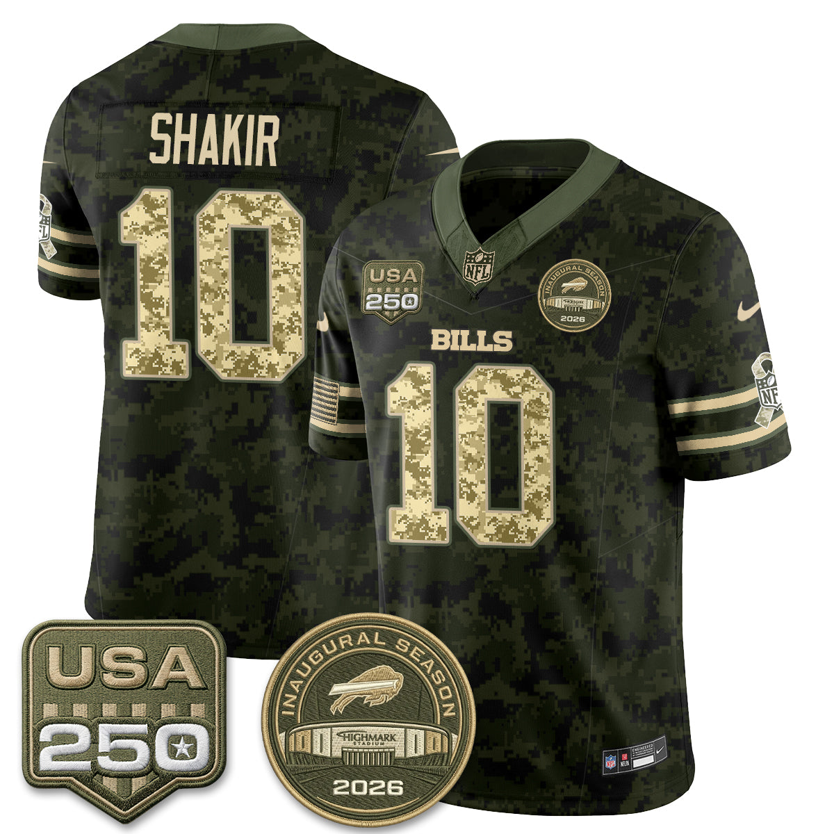 BUF 2026 Salute to Service Edition Vapor Jersey V2- Stitched