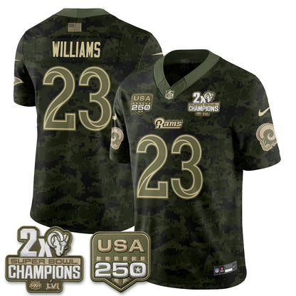 LAR 2026 Salute To Service Vapor Jersey - Stitched