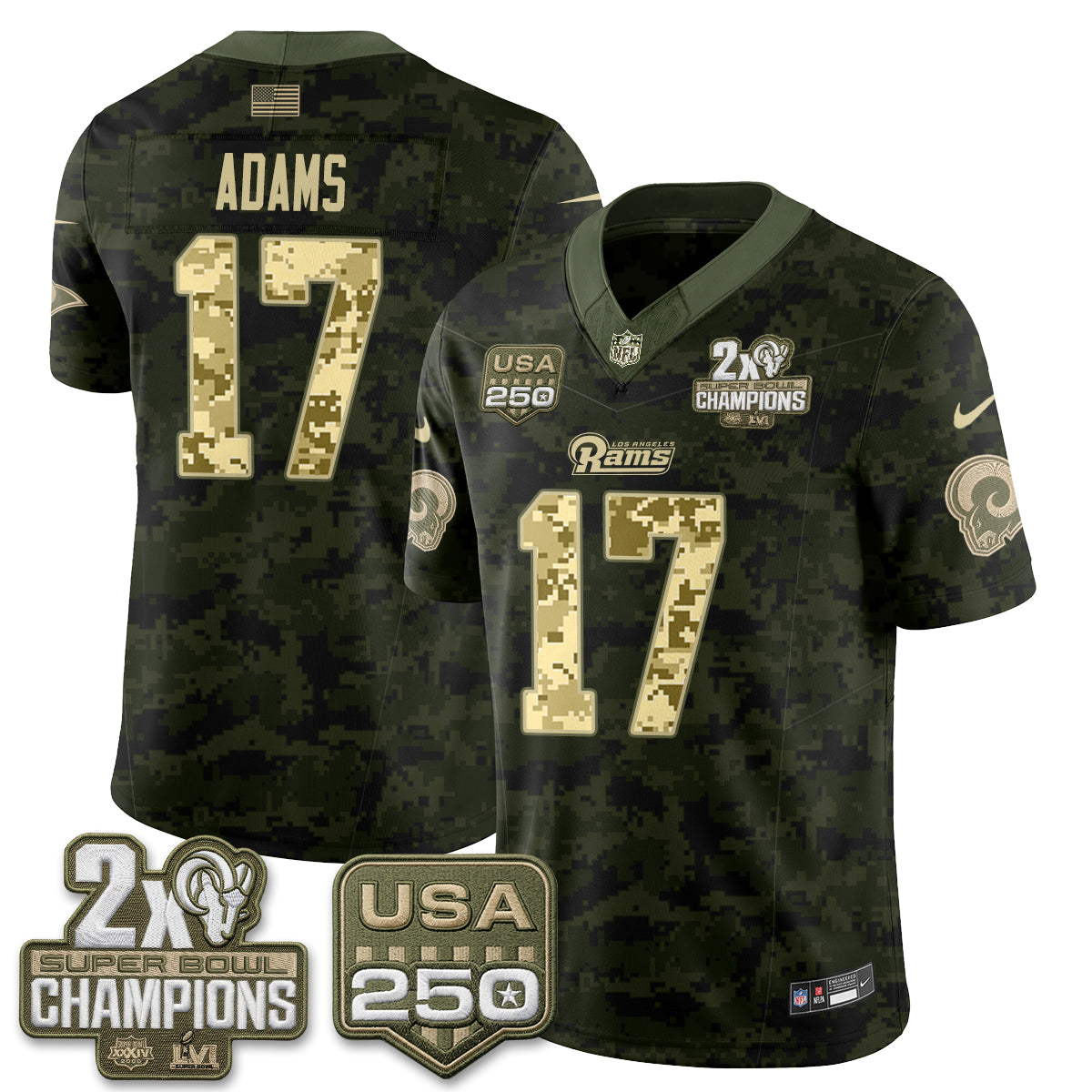 LAR 2026 Salute To Service Vapor Jersey - Stitched