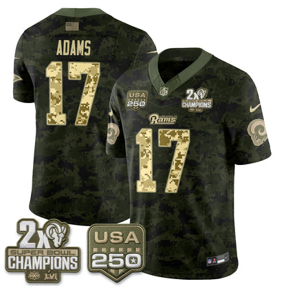 LAR 2026 Salute To Service Vapor Jersey - Stitched