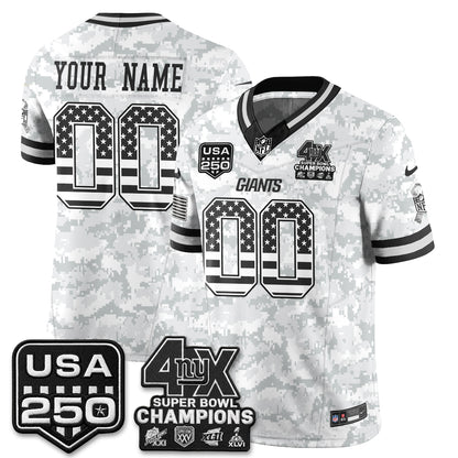 NYG 2026 Salute To Service Vapor Custom Jersey - Stitched