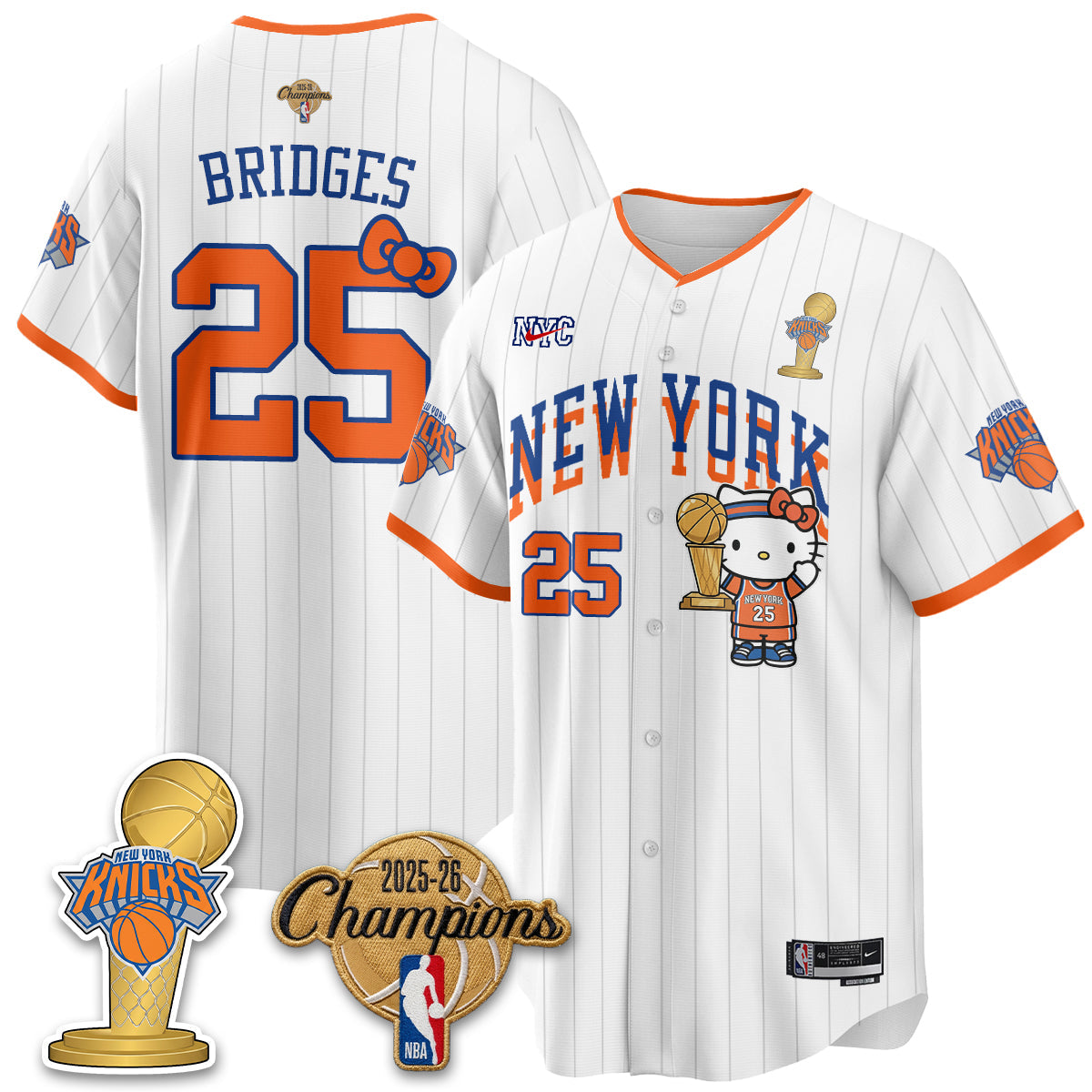 NYK 2026 NBA Champions x Meow Kitty Vapor Jersey - Stitched-NHM