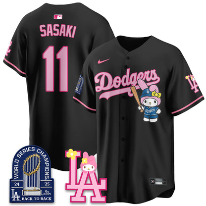 Los Angeles Dodgers My Melody Edition Vapor Jersey - Stitched