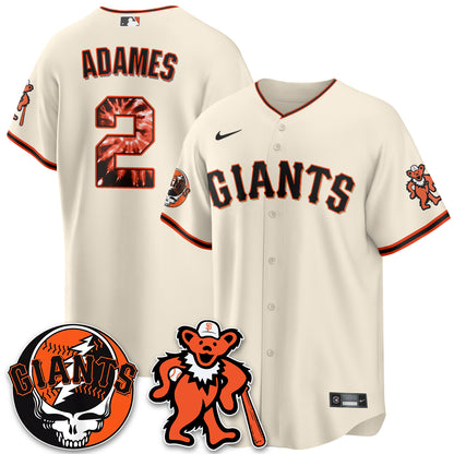 San Francisco Giants x Grateful Dead Vapor Jersey - Stitched