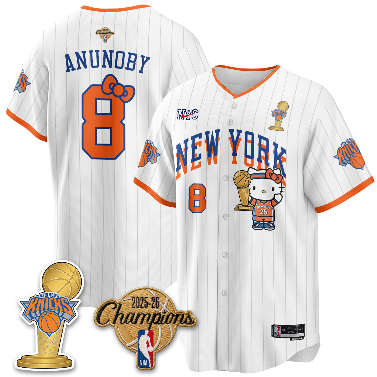 NYK 2026 NBA Champions x Meow Kitty Vapor Jersey - Stitched-NHM